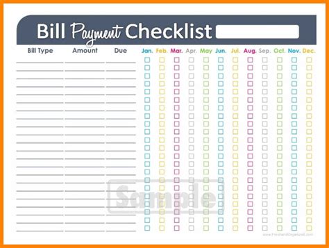 Bill Pay Spreadsheet — db-excel.com