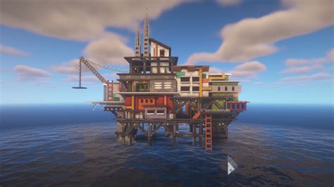 minecraft steampunk oil rig blueprint minecraft ocean platform