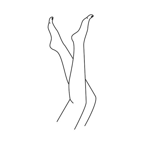 Premium Vector Female Legs Minimal Body Part Outline Art