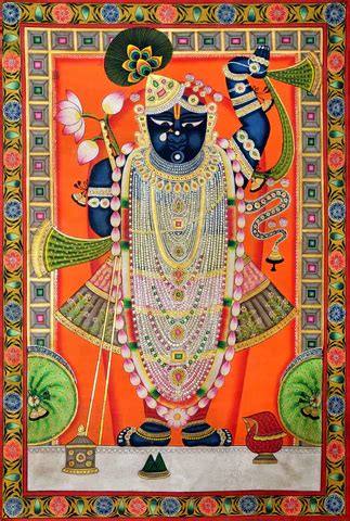 Shrinathji Rajbhog Swaroop Pichwai Painting By Krishna Pichwai Buy