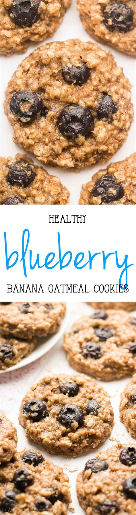 Healthy Blueberry Banana Oatmeal Cookies Amy S Healthy Baking