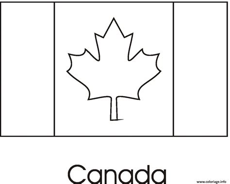 Coloriage Drapeau Canada Flag Day dessin