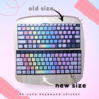 Jual Qwerty Keyboard Sticker For Windows Aesthetic Palette Color Vinyl