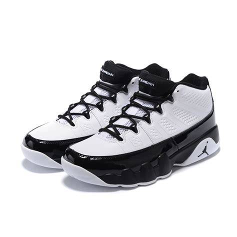 New Air Jordan 9 Retro Low Whiteblack Mens Basketball Shoes Free