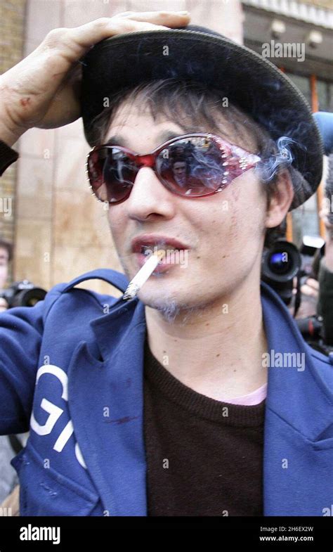 Singer Pete Doherty Outside Thames Magistrate In London This Morning As