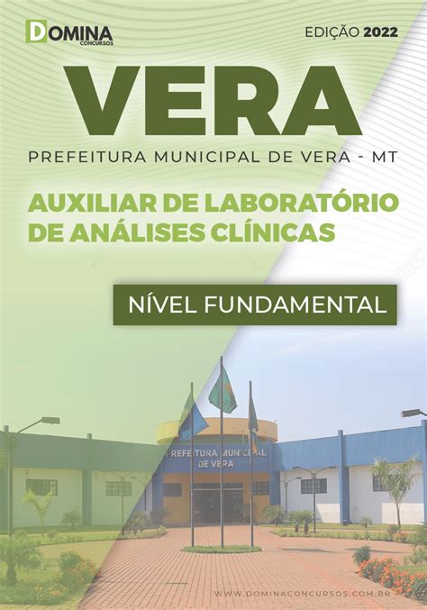 Apostila Pref Vera MT 2022 Auxiliar Laboratório Análises Clínicas