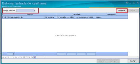WINT Como Estornar Entrada De Cadastro De Vasilhame Por Embalagem