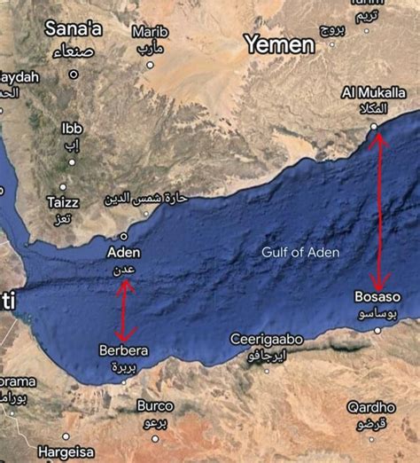 Why are the major ports in the Gulf of Aden oppositely aligned like ...