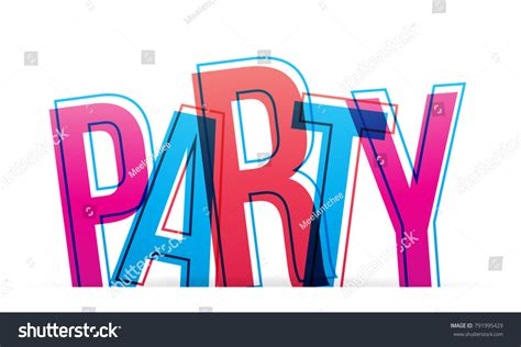 Word Party Isolated On White Stock Vector (Royalty Free) 791995429 | Shutterstock