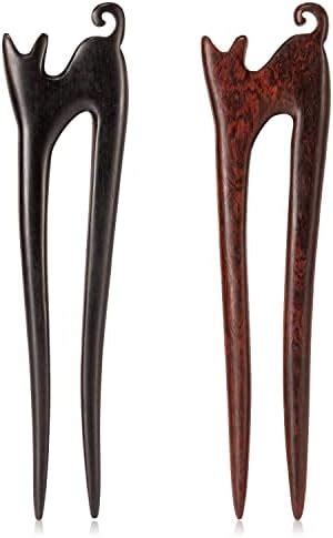 Amazon Pcs Handmade Carved Wood Prong Hair Fork Vintage Style