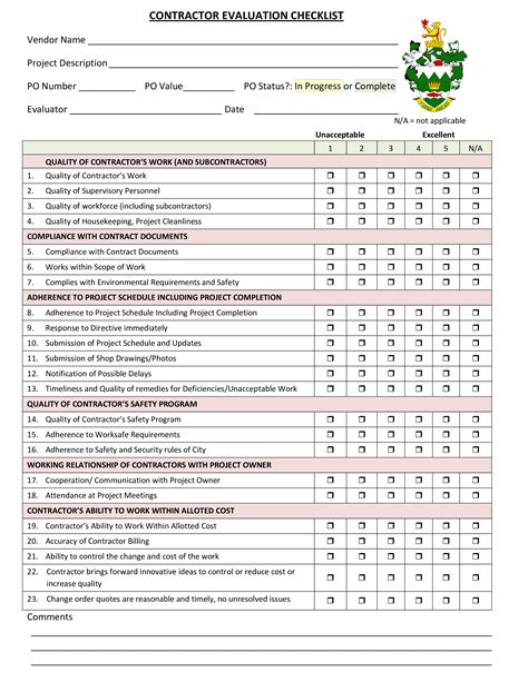 The Benefits Of Using A Project Checklist Template Free Sample