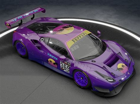 Pitskill Io Fb369 Ferrari 488 Gt3 Evo Team Outrun Livery For ACC