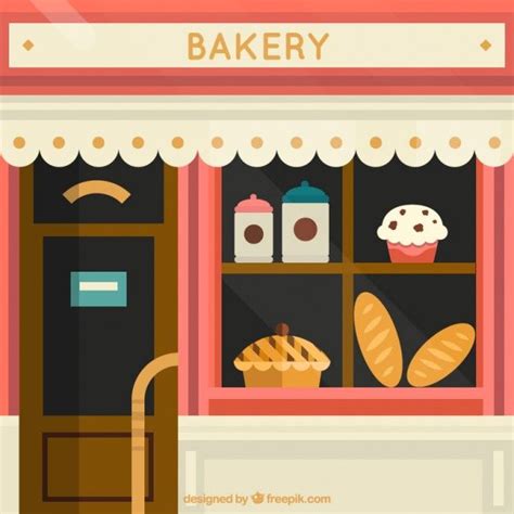 Show Window Bakery Premium Vector Shop Window Design Bakery House