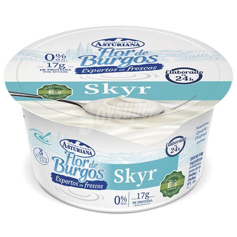 Flor De Burgos Queso Fresco Batido Desnatado Skyr Asturiana 150 G