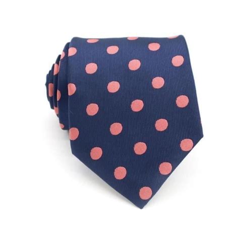 FINE Cravate de luxe pour hommes 11 couleurs 8CM pois 100 soie tissé