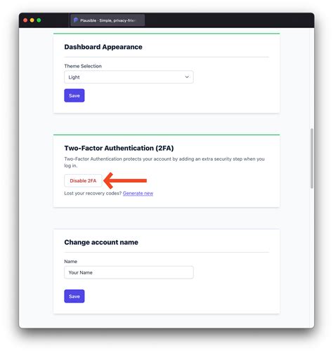 Enable Two Factor Authentication 2fa Plausible Docs