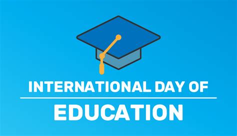 International Day Of Education Banner Th January Vector Art