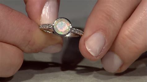 Thiopischer Ct Welo Opal Sterling Silber Ring Cttw