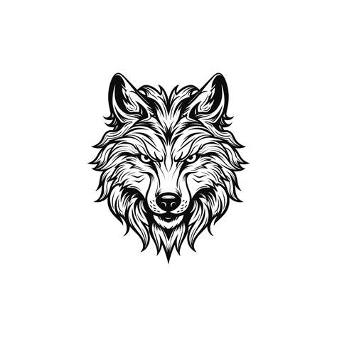 Black wolf face logo vector 24526193 Vector Art at Vecteezy