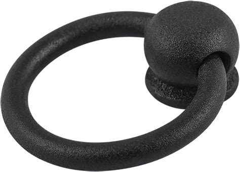 Renovators Supply Black Wrought Iron Kitchen Ring Cabinet Pulls Antique