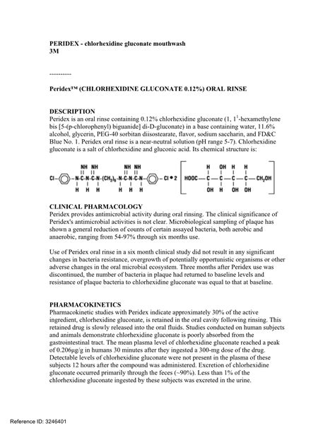 PERIDEX - Chlorhexidine Gluconate Mouthwash 3M - DocsLib