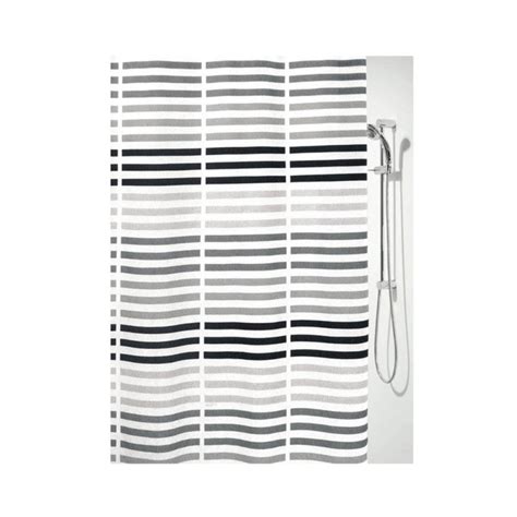 Rideau De Douche Textile 180x200cm Derek Noir Sanifer