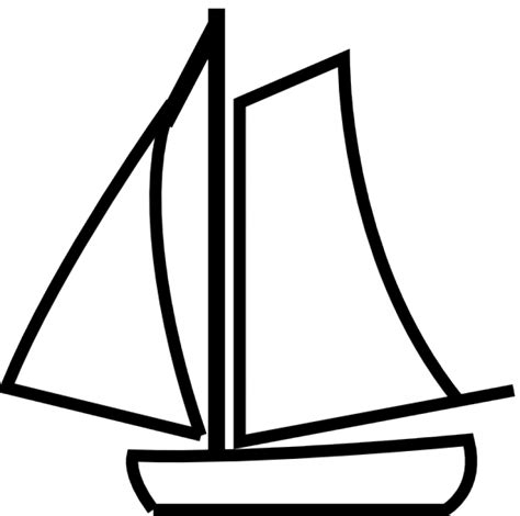 black and white sailboat clipart - Clipground