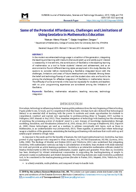 Some Of The Potential Affordances Challenges And Limitations Of Using