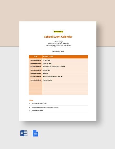 43+ Event Calendar Templates - Free Downloads | Template.net