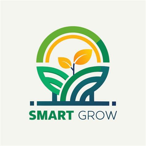 Un Logotipo Para Plantas Inteligentes Que Es Verde Y Amarillo Vector