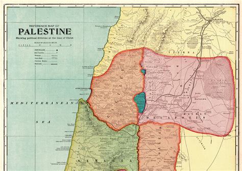 Vintage Palestine Maps Restored Old Maps Of Palestine Vintage City Maps