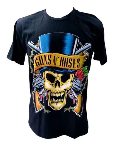 Camiseta Guns N Roses Cartola Caveira Parcelamento Sem Juros