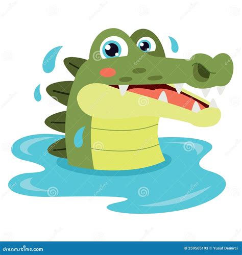 Cartoon Illustration Of A Crocodile Stock Illustration Illustration