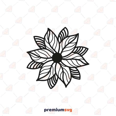 Mandala Flower Svg File Mandala Vector Instant Download Premiumsvg