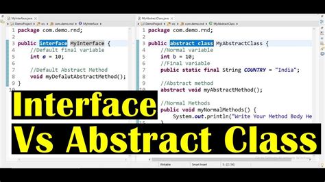 Java Interface Vs Abstract Class What Is The Difference Class 86 Youtube