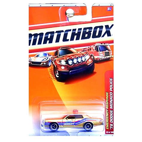 Matchbox 2010 Emergency Response 1978 Dodge Monaco Police Tramwal County Sheriff Formula 1 Cars