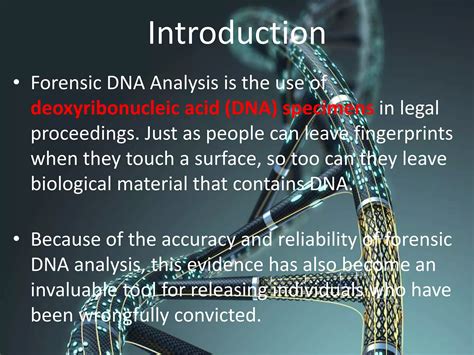 Forensic Dna Analysis Ppt