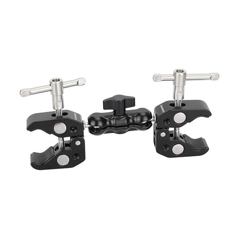 CAMVATE Two Super Clamps With Double Ball Head Mount