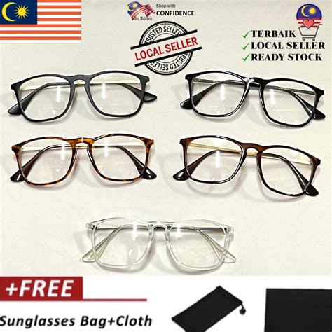 Spek Mata Petak Clear Sunglasses Computer Transparent Glases