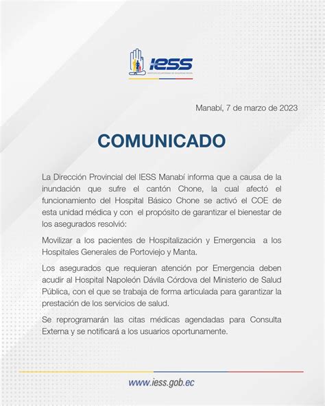 IESS On Twitter RT IESS Manabi IESSteInforma Velamos Por El