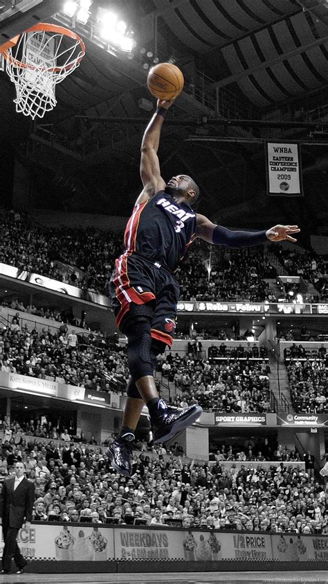 Dwyane Wade Miami Heat Dunk Nba Backgrounds Miami Heat Iphone Xr Hd