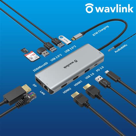 Buy WAVLINK USB C Docking Station 13 In 1 Multiport USB C Adapter