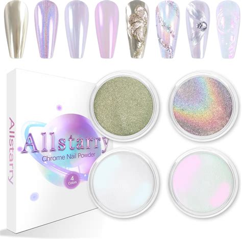 Amazon Jars Mermaid Chrome Nail Powder Aurora Nail Powder