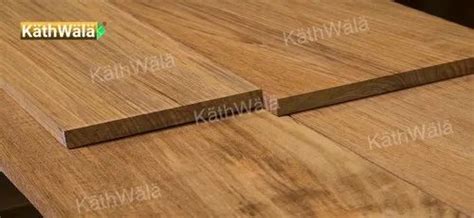 Golden Brown Rectangular Btc Burma Timber Teak Wood Thickness 15