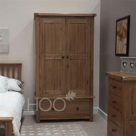 Rustic Solid Oak Gents Wardrobe House Of Oak