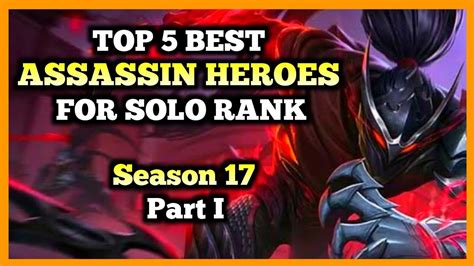 Top 5 Best Assassin Heroes Mobile Legends Solo Rank Best Assassin Mlbb 2020 Season 17 Tier