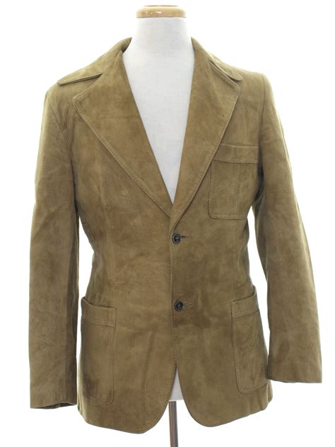 S Mens Suede Leather Blazer Sport Coat Jacket Vintage Leather