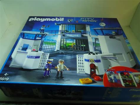 PLAYMOBIL POLICE 6919 Commissariat De Police Avec Prison EUR 15 55