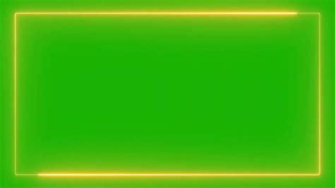 Orange Neon Border Green Screen Overlay Motion Graphics 4k 30fps