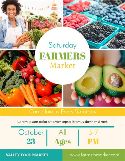 Colorful Farmers Market Flyer Template | MyCreativeShop